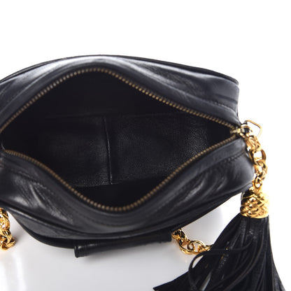 Chanel Lambskin Quilted CC Tassel Camera Case Black 5 of 11