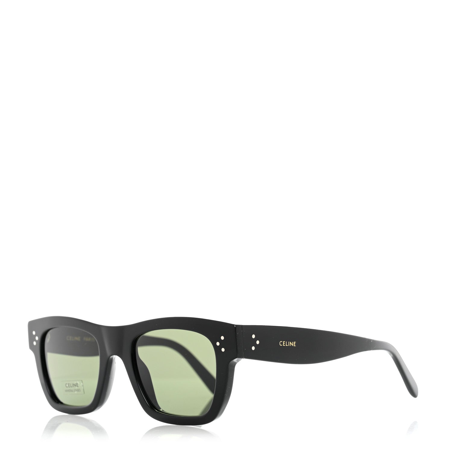 Celine Acetate Rectangular Sunglasses CL4009IN Black 1 of 6