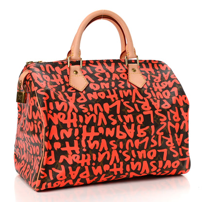Louis Vuitton Monogram Graffiti Speedy 30 Orange 3 of 10