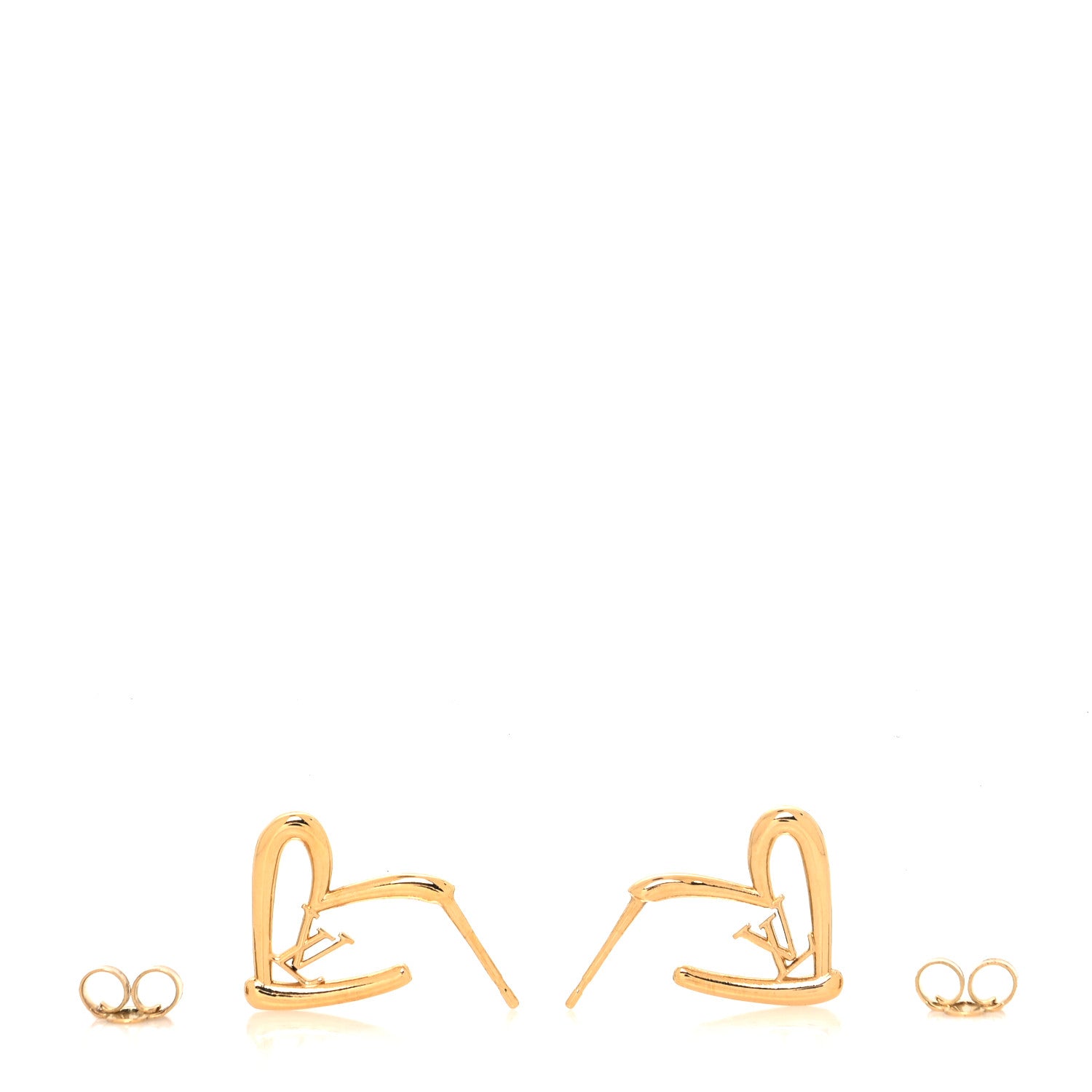 Louis Vuitton Fall In Love Heart Earrings PM Gold 3 of 3