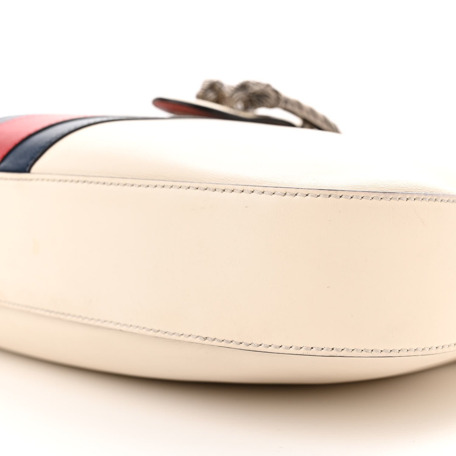 Gucci Calfskin Web Stripe Medium Dionysus Hobo White 10 of 18