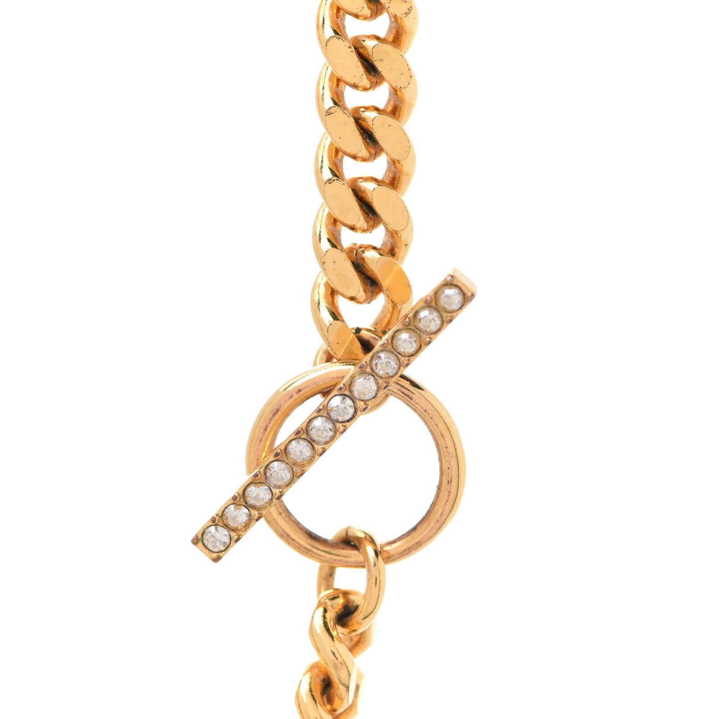 Metal Logo Chain Bracelet Gold
