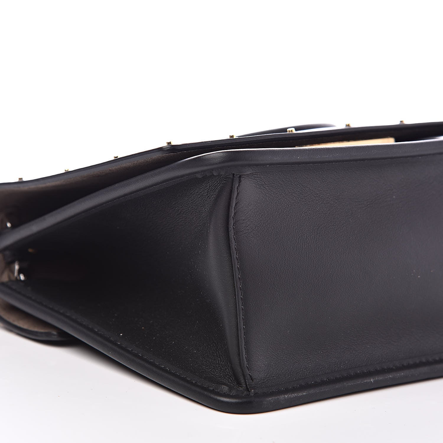 Fendi Vitello Liberty F is Studded Small Kan I Shoulder Bag Black 12 of 13