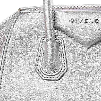 Givenchy Metallic Sugar Goatskin Mini Antigona Silver 11 of 13