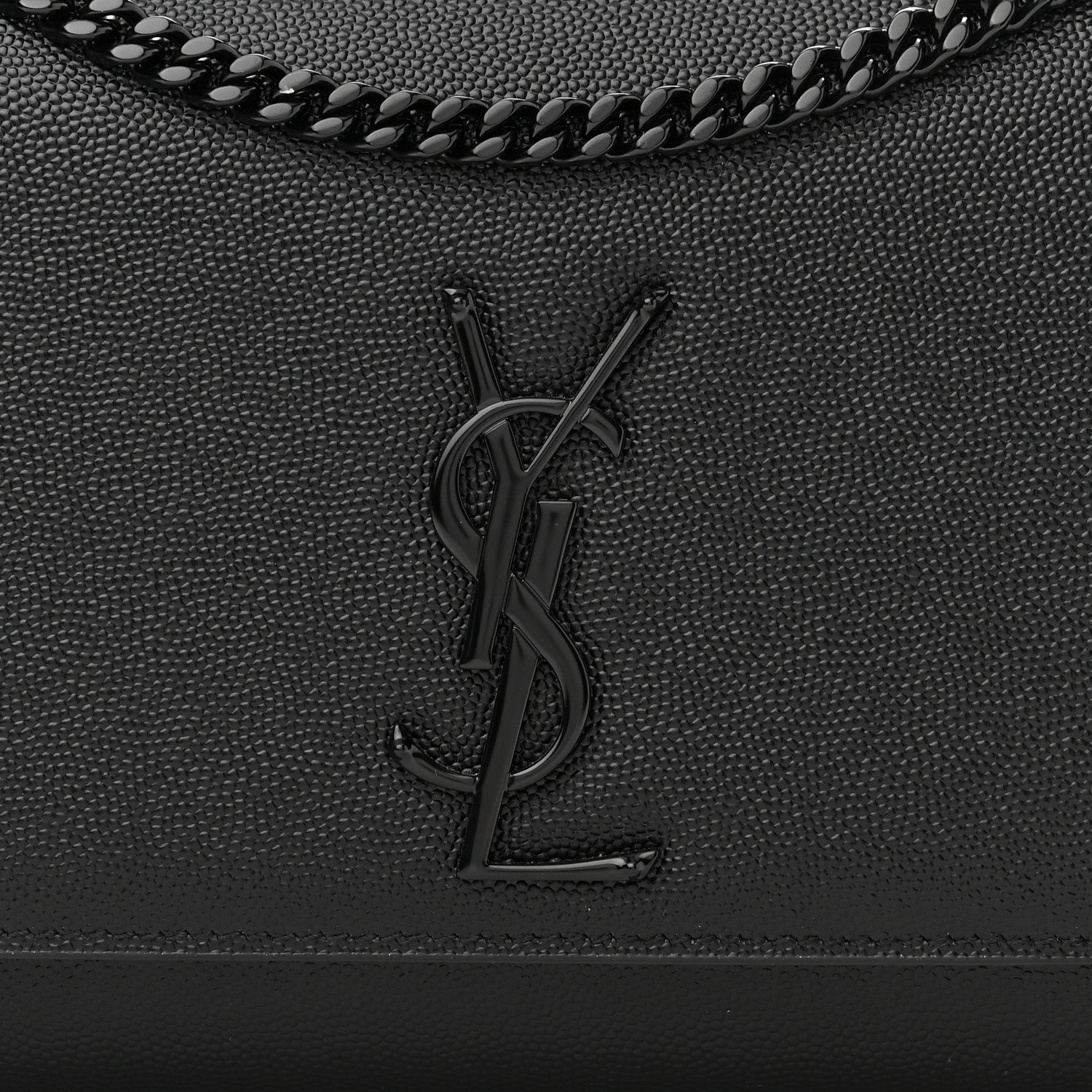 Saint Laurent Grain De Poudre Medium Classic Monogram Monochrome Kate Satchel Black 8 of 11