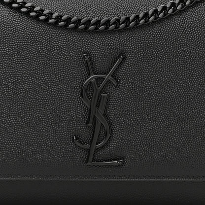 Saint Laurent Grain De Poudre Medium Classic Monogram Monochrome Kate Satchel Black 8 of 11
