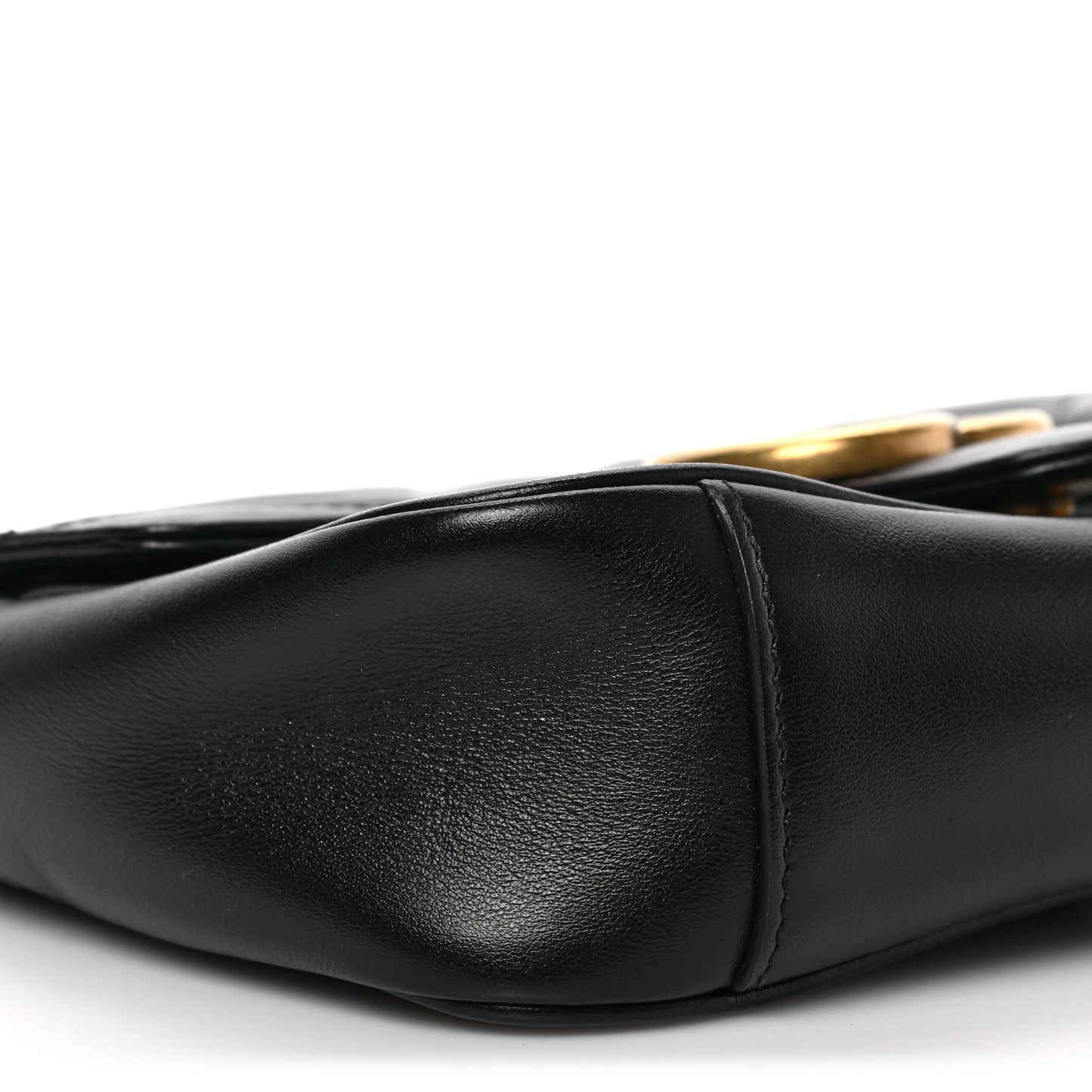 Calfskin Matelasse Mini GG Marmont Shoulder Bag Black