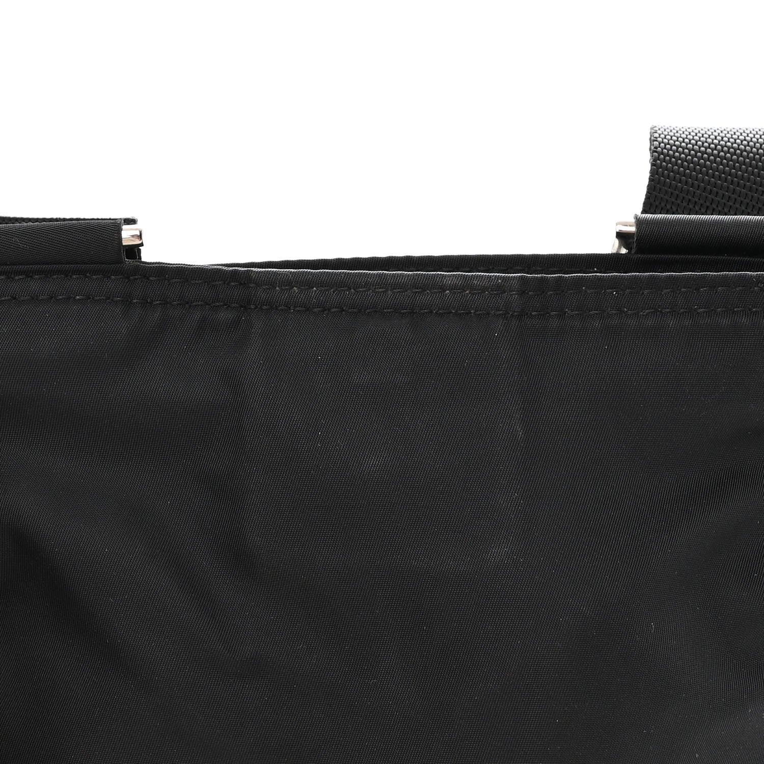 Prada Nylon Saffiano Flat Messenger Bag Black 14 of 14