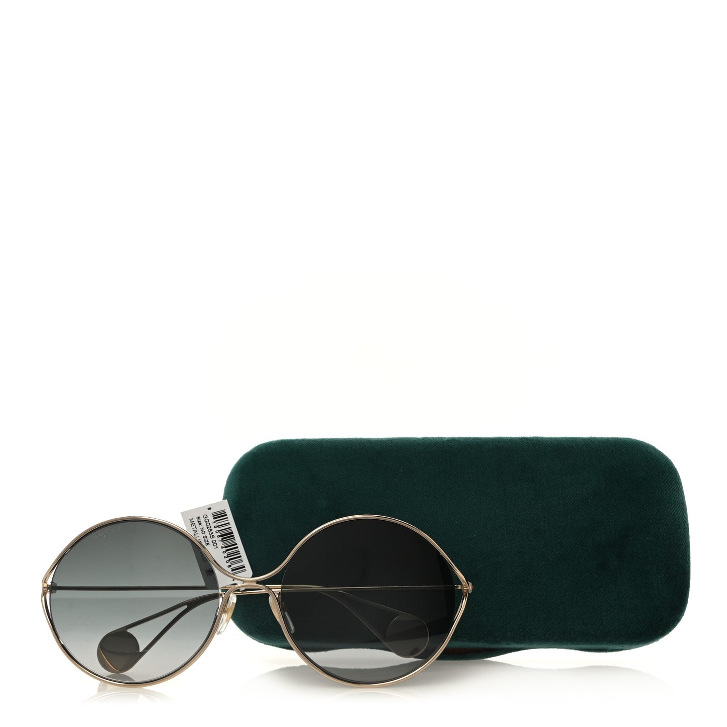 Round Pearl Tip Sunglasses GG0253S Gold