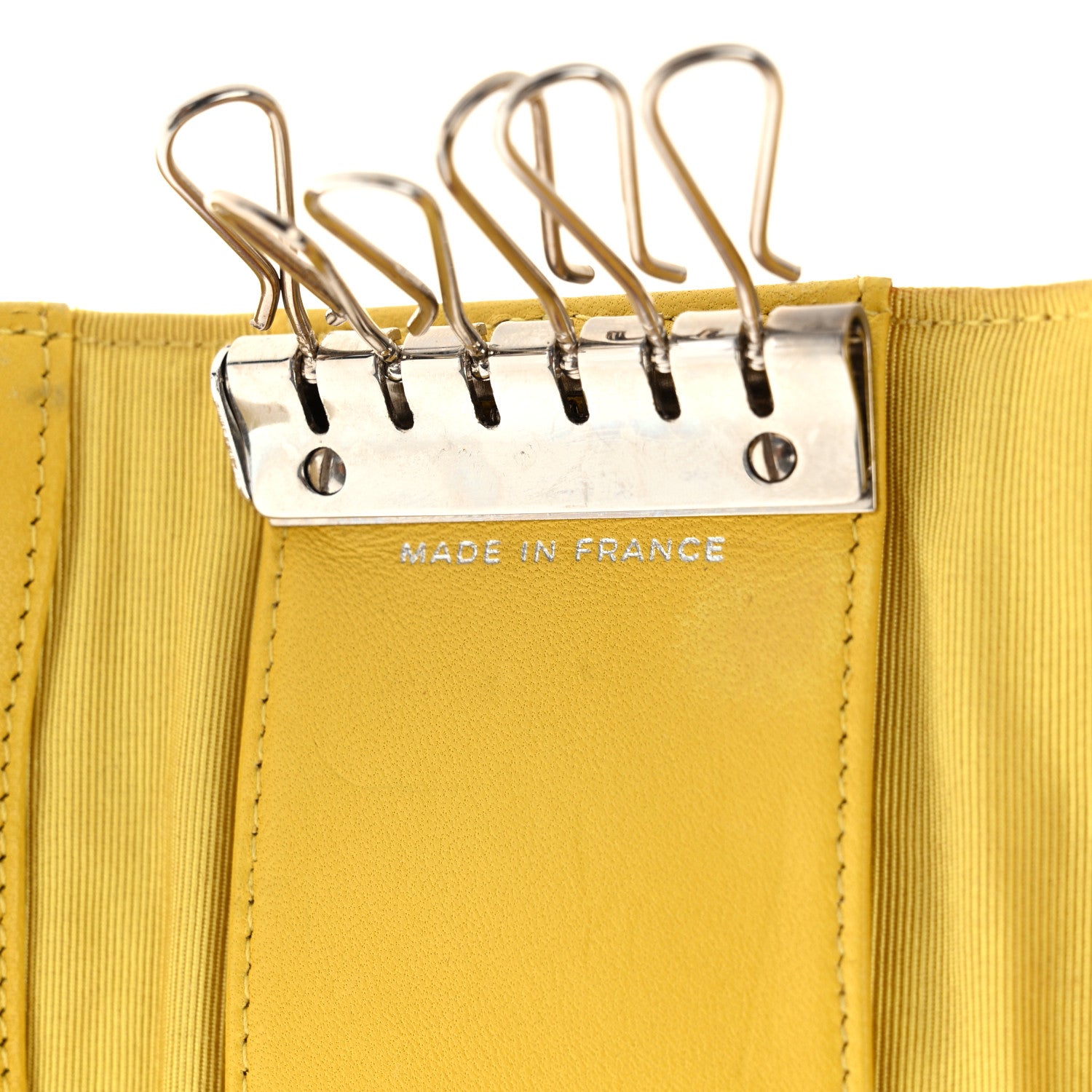 Chanel Lambskin Quilted 6 Key Holder Yellow 7 of 16