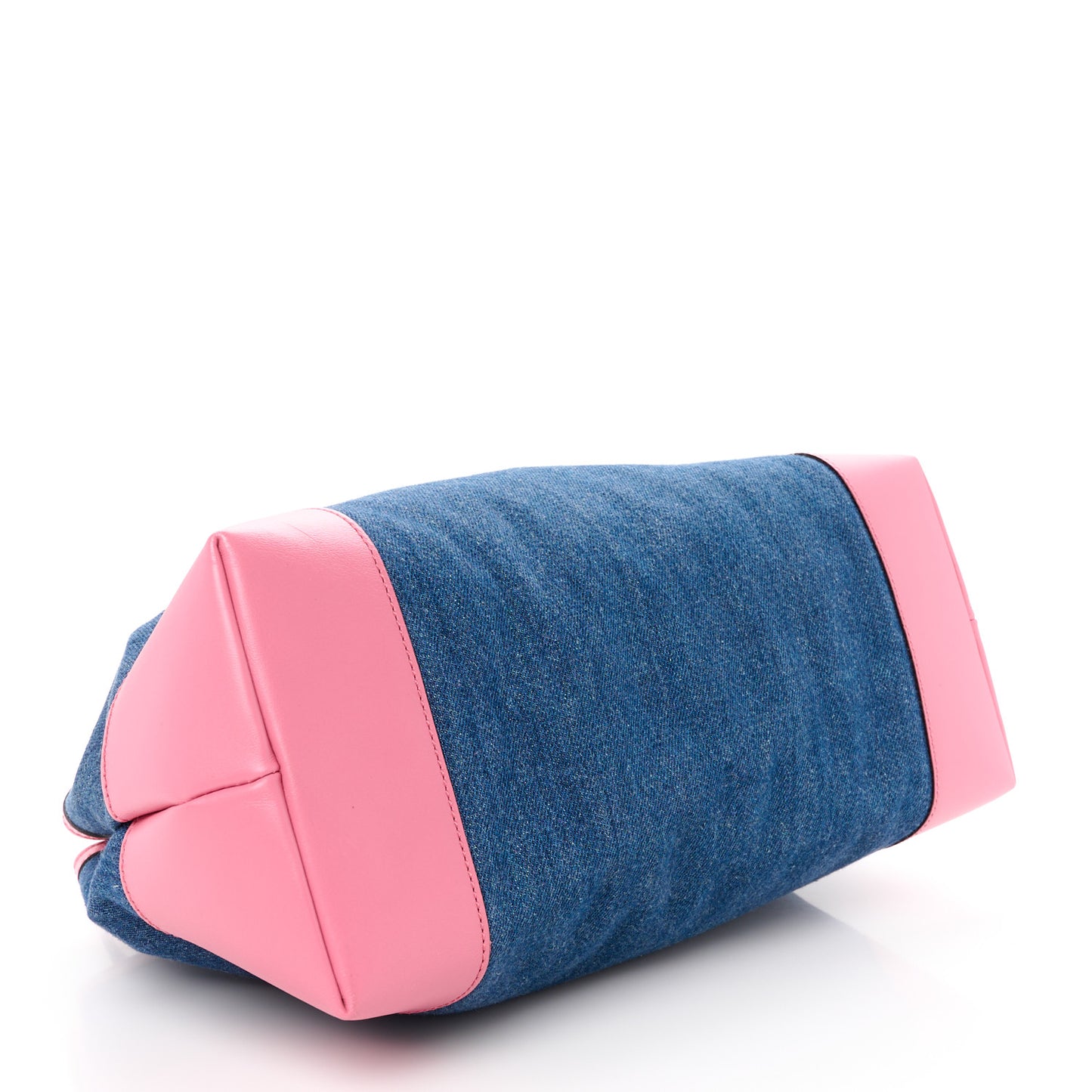 Denim Calfskin Denim Tote Pink