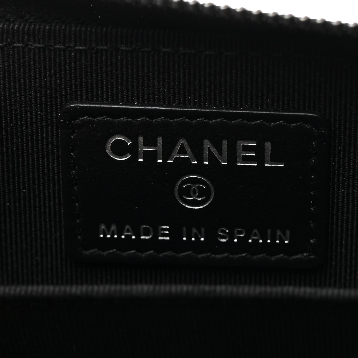 Calfskin Quilted Zip Coin Purse So Black