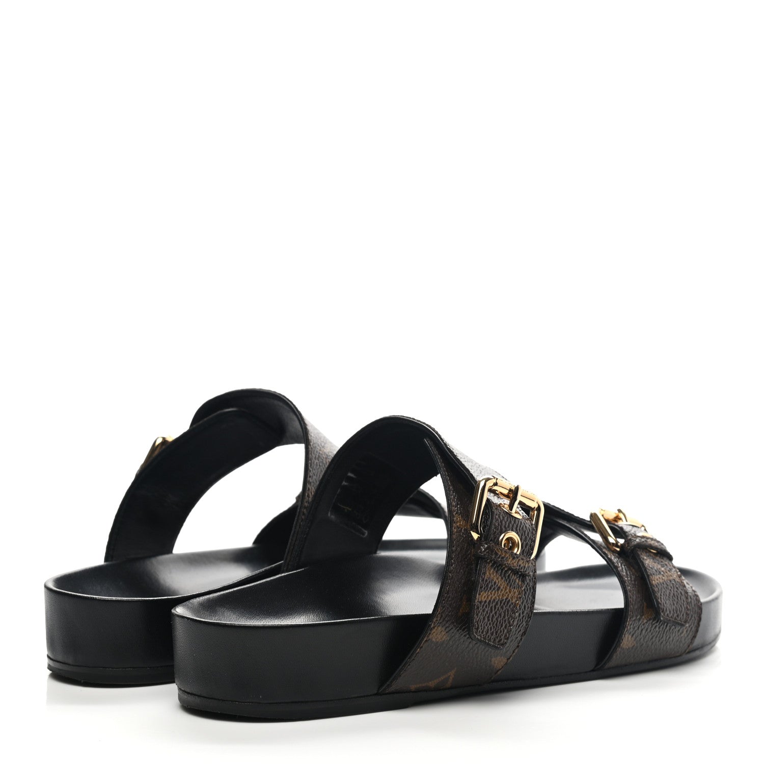 Louis Vuitton Monogram Bom Dia Mule Sandals 37.5 Black 4 of 10