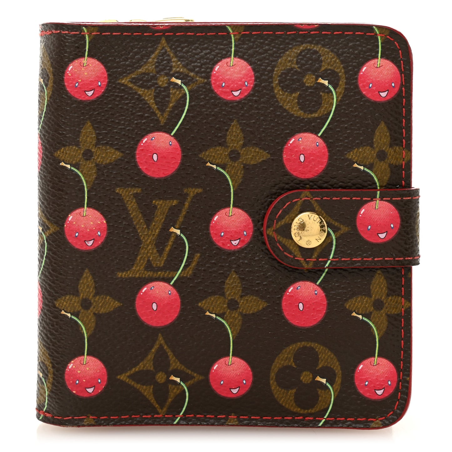 Monogram Cerises Compact Zipped Wallet