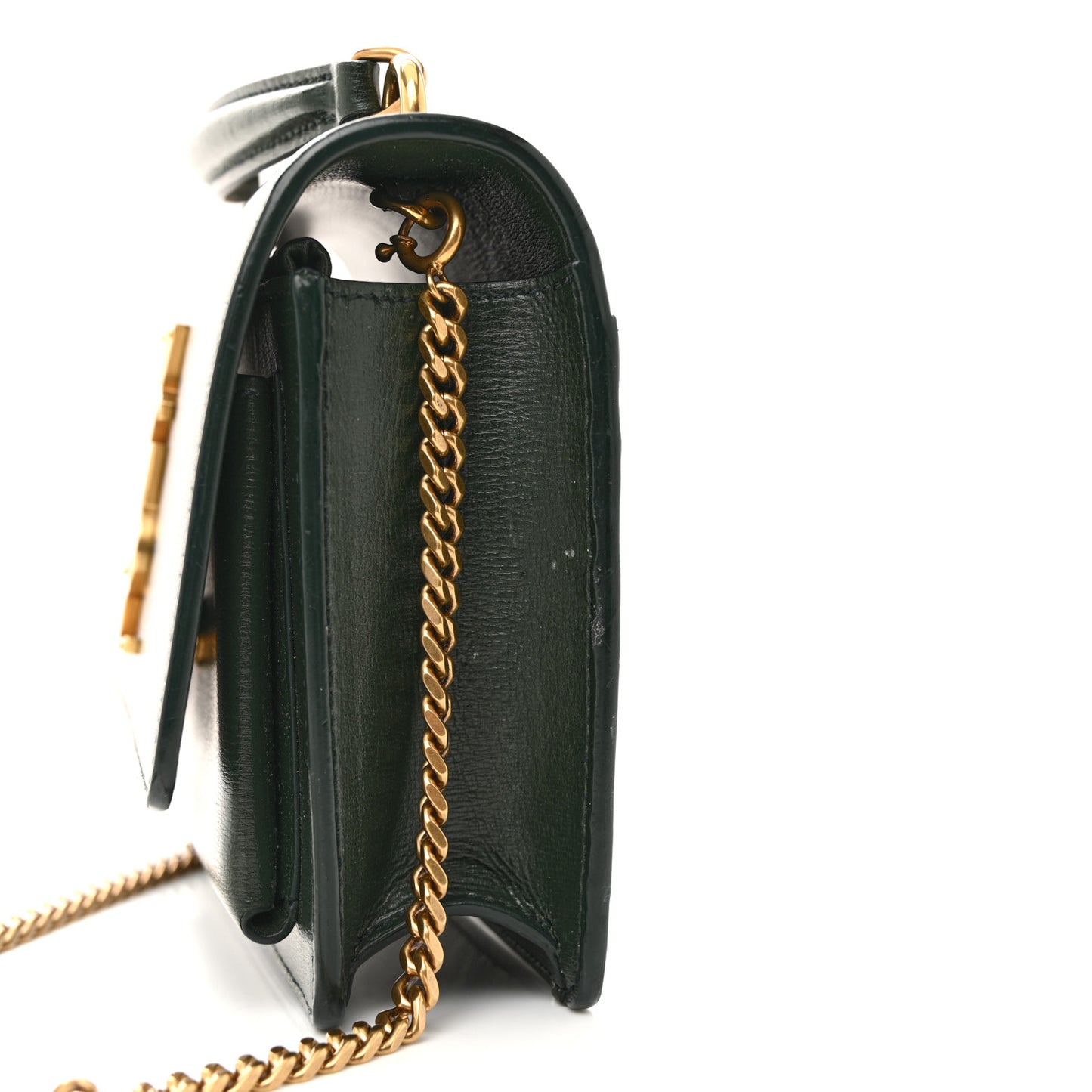 Calfskin Monogram Sunset Chain Wallet Green