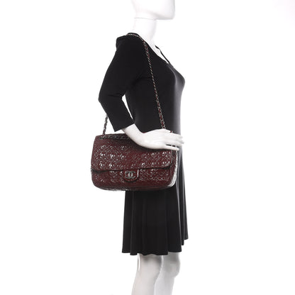 Chanel Vinyl Rock In Moscow Single Flap Dark Red 2 of 10