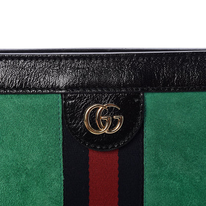 Gucci Suede Patent Web Small Ophidia Chain Shoulder Bag New Shamarock Black 11 of 11
