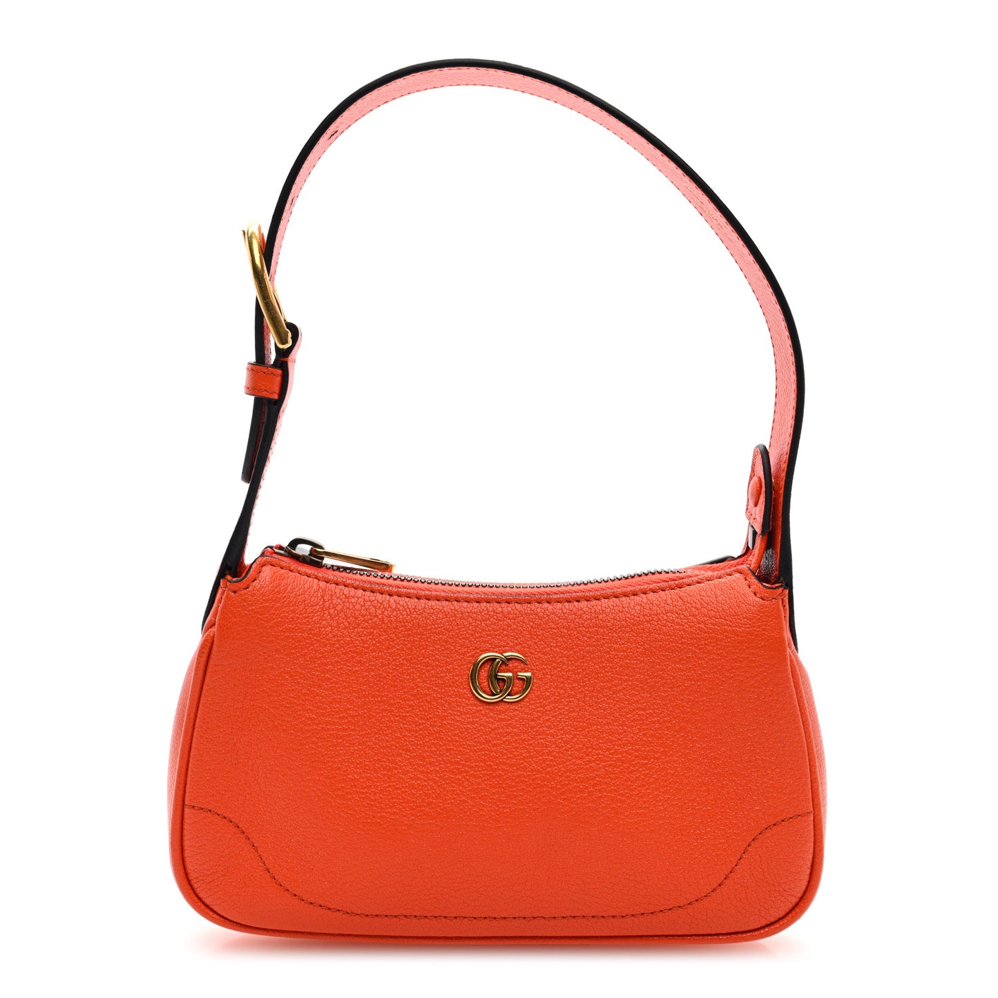 Goatskin Mini Aphrodite Shoulder Bag Orange