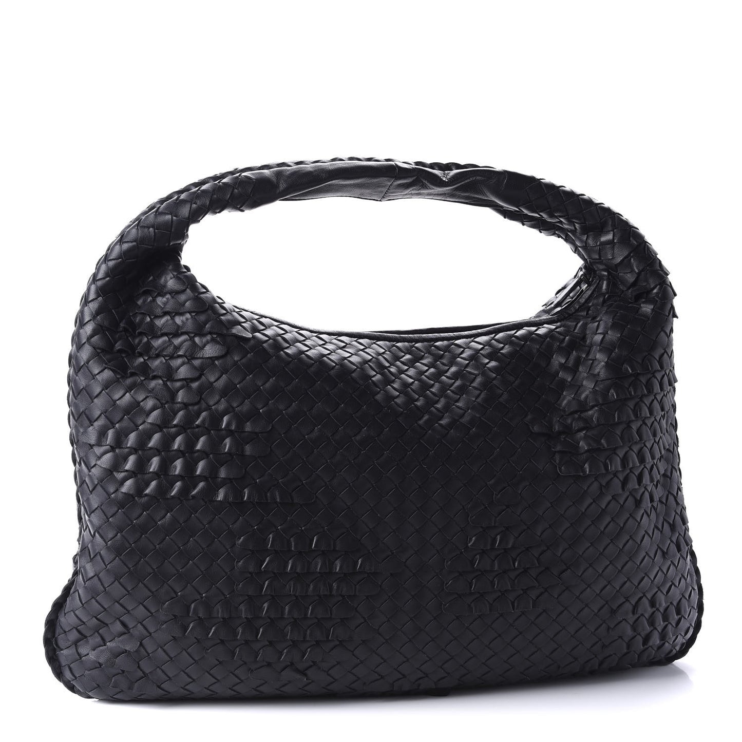Nappa Intrecciato Large Veneta Hobo Black