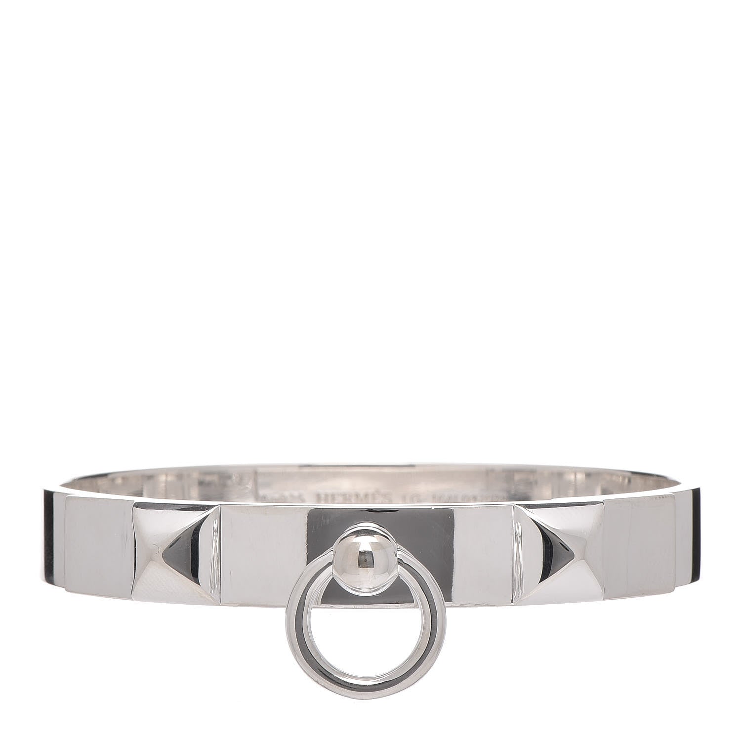 Hermes Sterling Silver PM Collier De Chien Bracelet LG 1 of 5