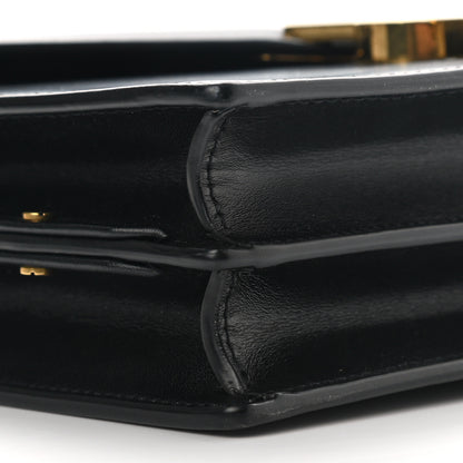 Saint Laurent Smooth Calfskin Monogram Cassandra Clasp Bag Black 9 of 10