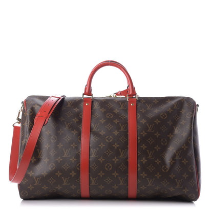 Louis Vuitton Calfskin Monogram Keepall Bandouliere 50 Coquelicot 1 of 10