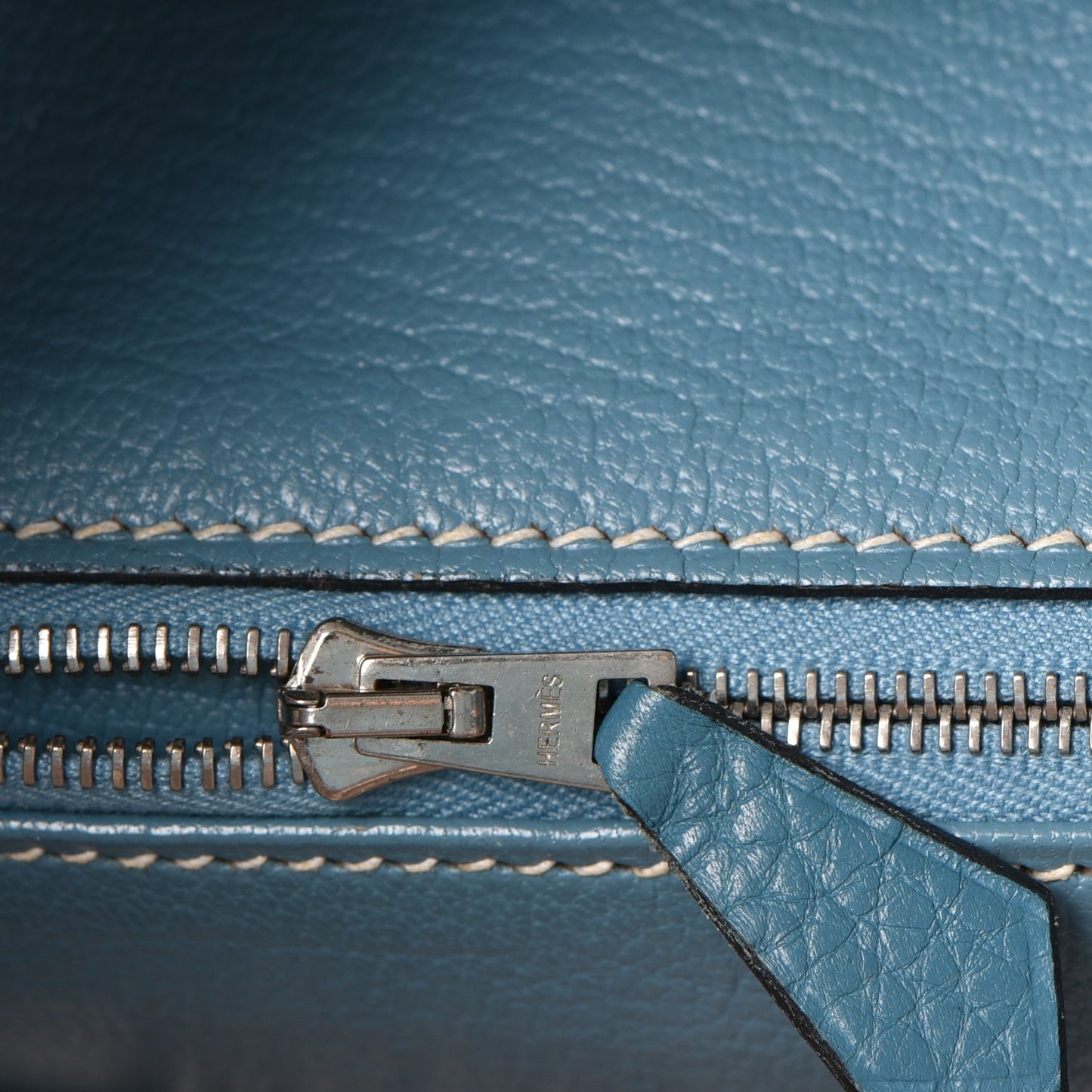 Taurillon Clemence Birkin 35 Blue Jean