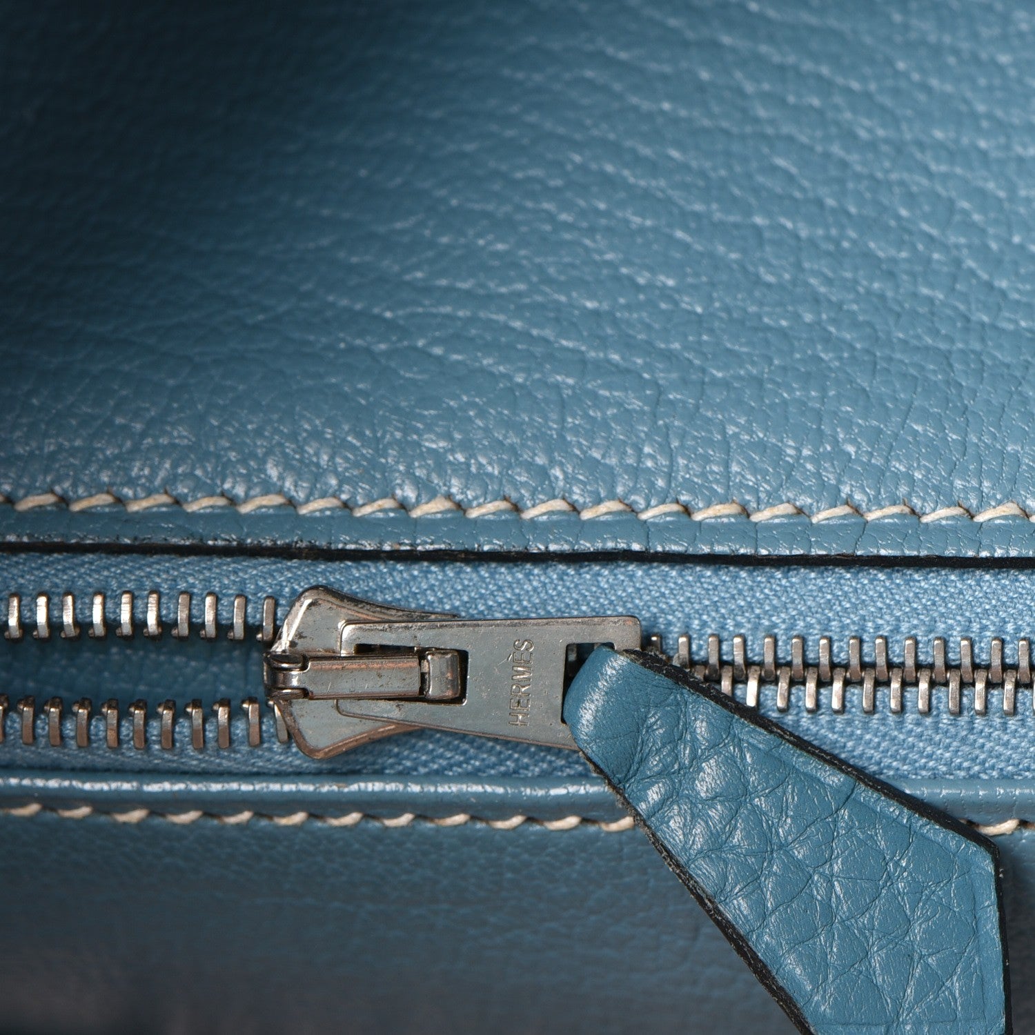 Hermes Taurillon Clemence Birkin 35 Blue Jean 17 of 40