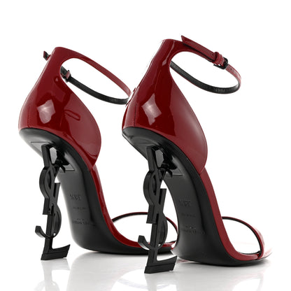 Saint Laurent Patent Opyum 110 Sandals 38.5 Hot Red 4 of 10