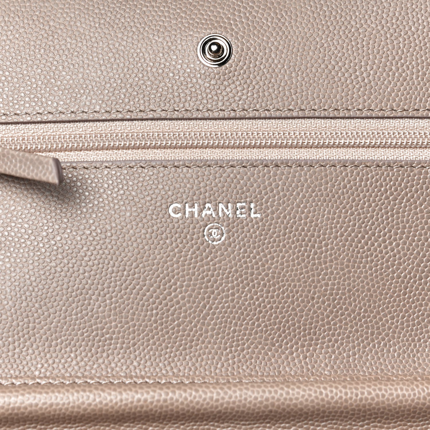 Chanel Caviar Quilted Wallet On Chain WOC Grey 5 of 10