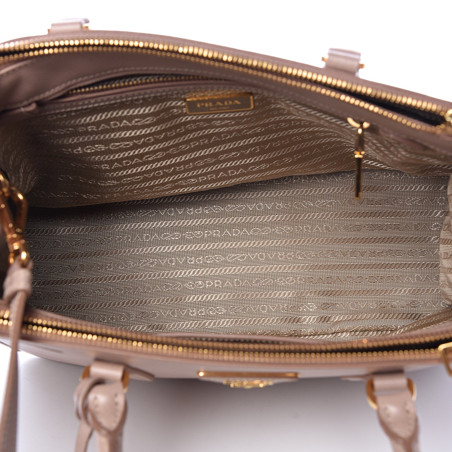 Prada Saffiano Small Galleria Double Zip Tote Cammeo 6 of 12