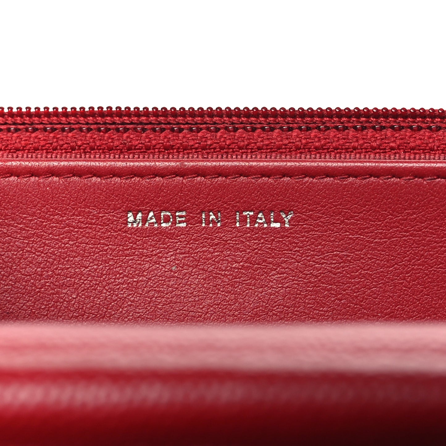 Caviar Quilted Wallet on Chain WOC Dark Red