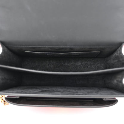 Saint Laurent Calfskin Small Monogram Sunset Tropical Print Red Black 5 of 10