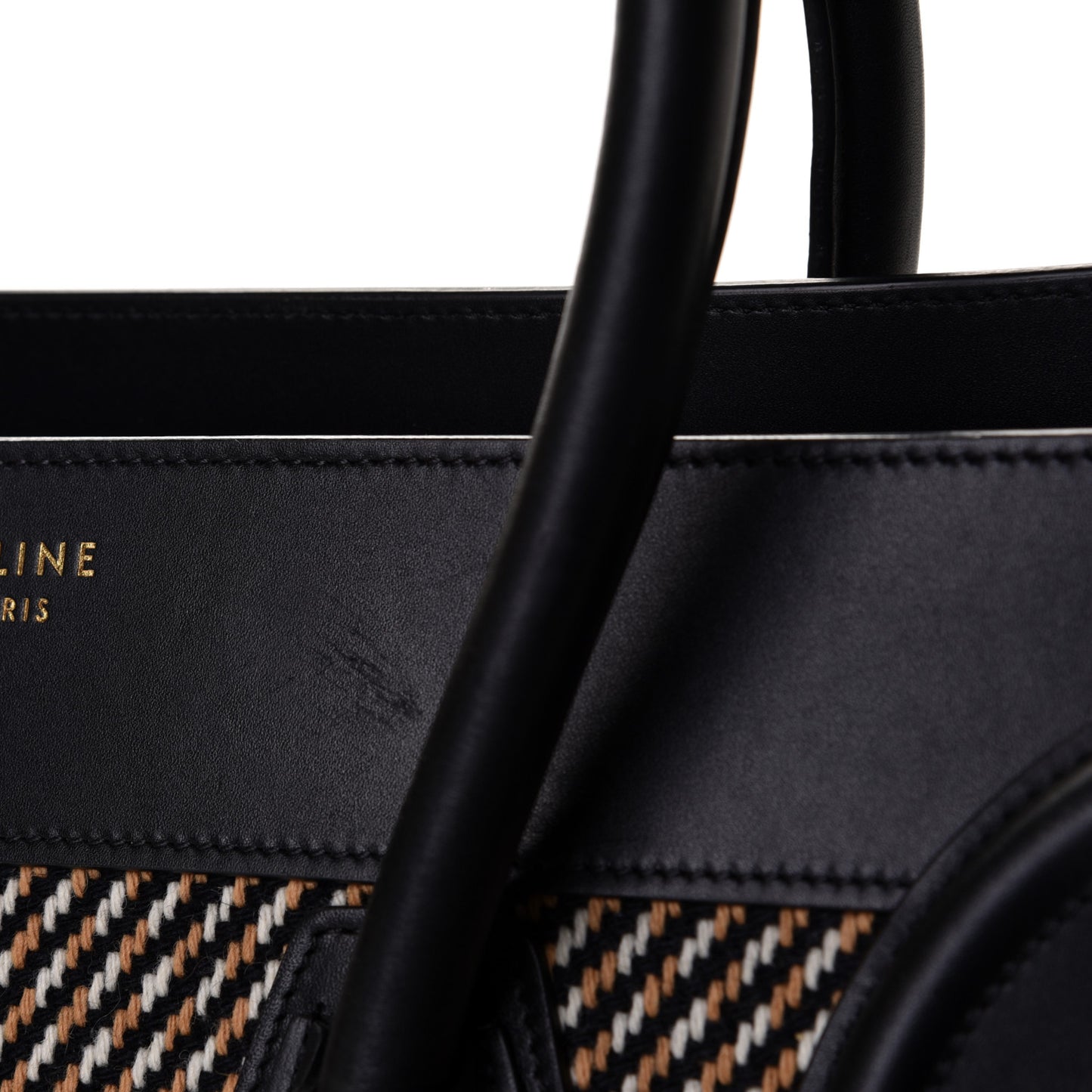 Twill Smooth Calfskin Mini Luggage Dune Black