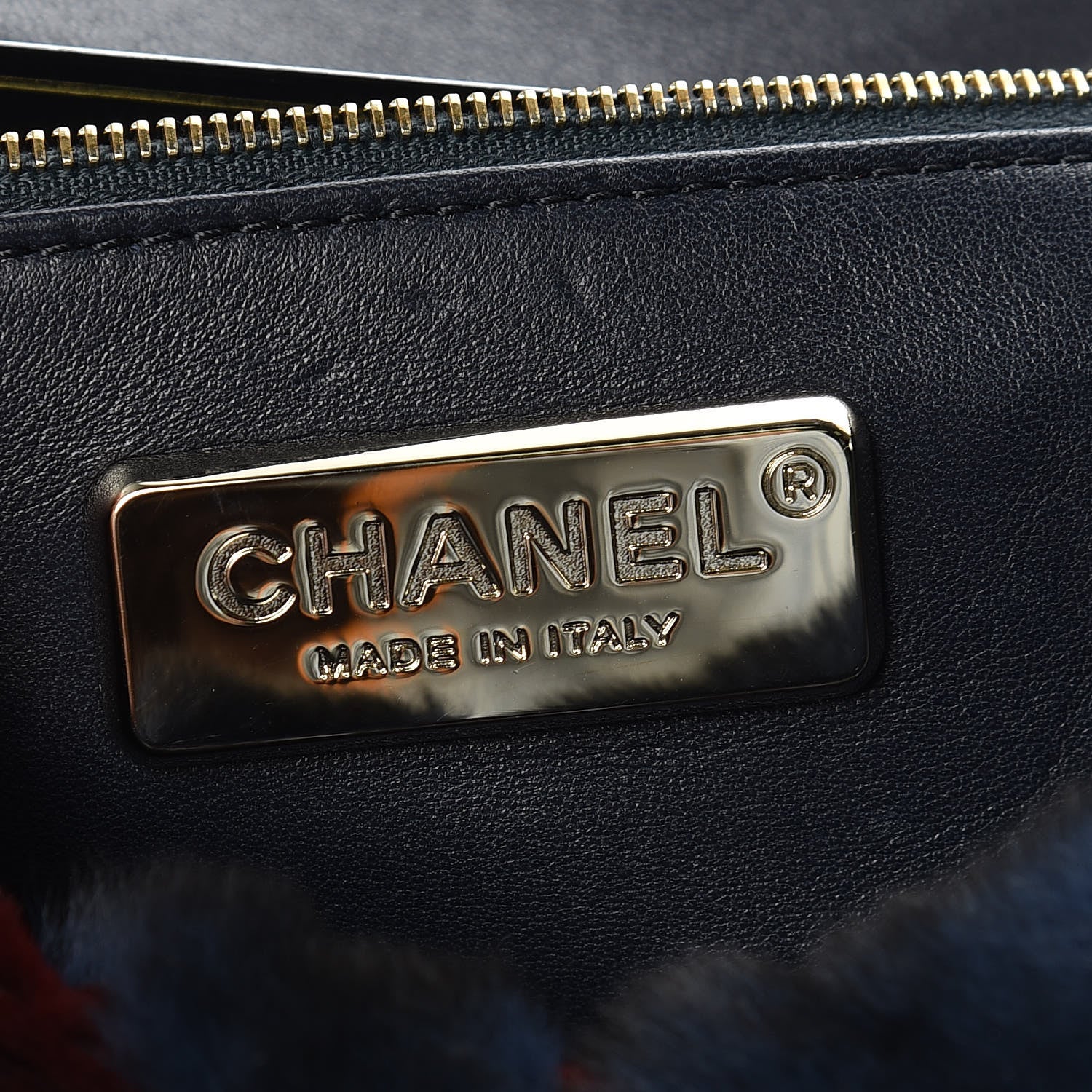 Chanel Orylag Rabbit Fur Chevron Small Single Flap Burgundy Blue 6 of 9