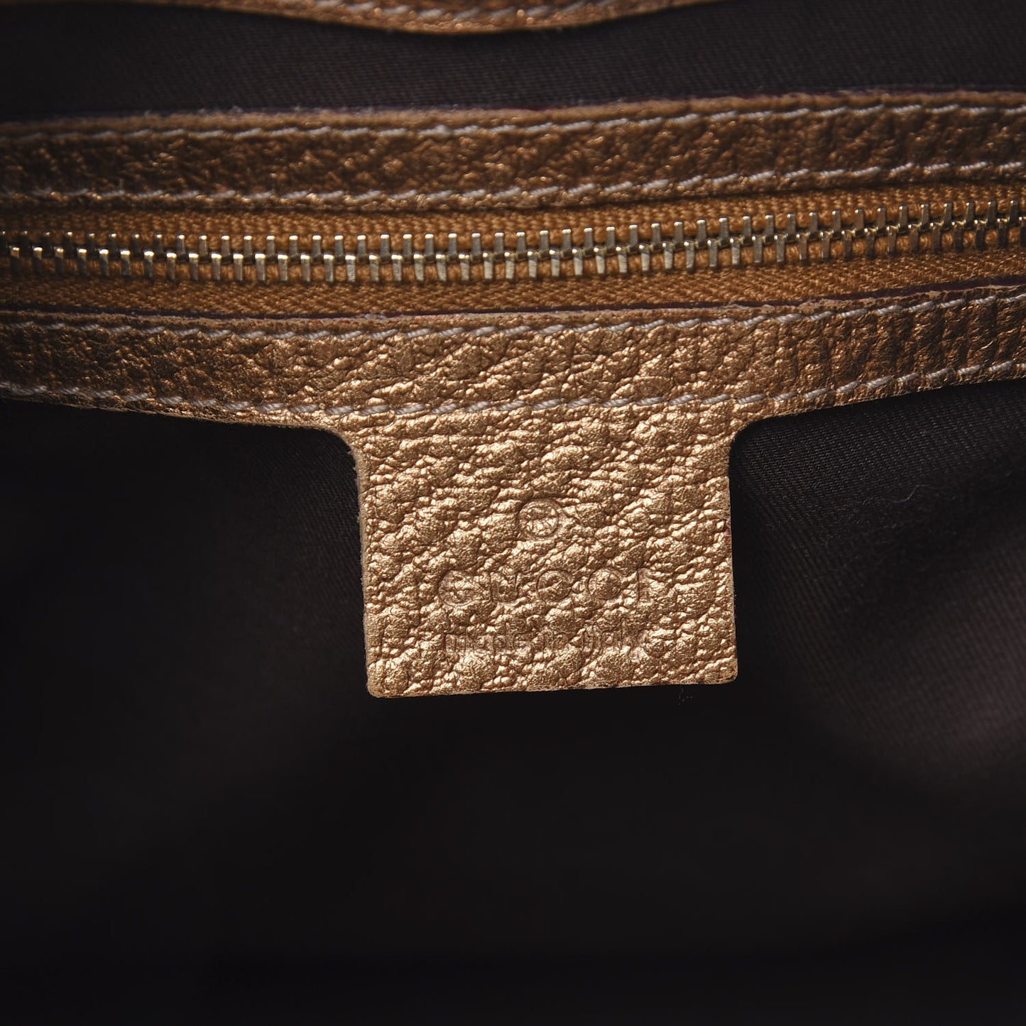 Metallic Pebbled Calfskin Hasler Hobo Gold