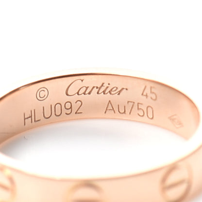 Cartier 18K Pink Gold 3.5mm LOVE Wedding Band Ring 45 3.25 4 of 4