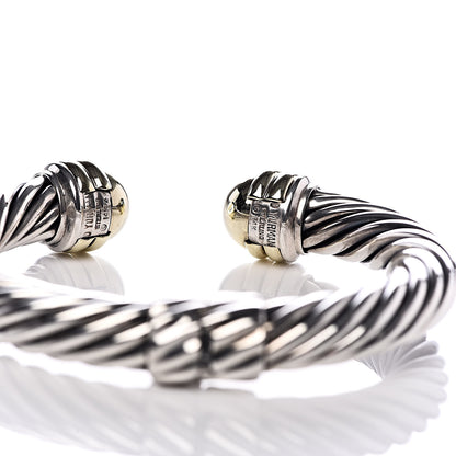 David Yurman Sterling Silver 14K Yellow Gold 10mm Cable Classics Bracelet 4 of 4