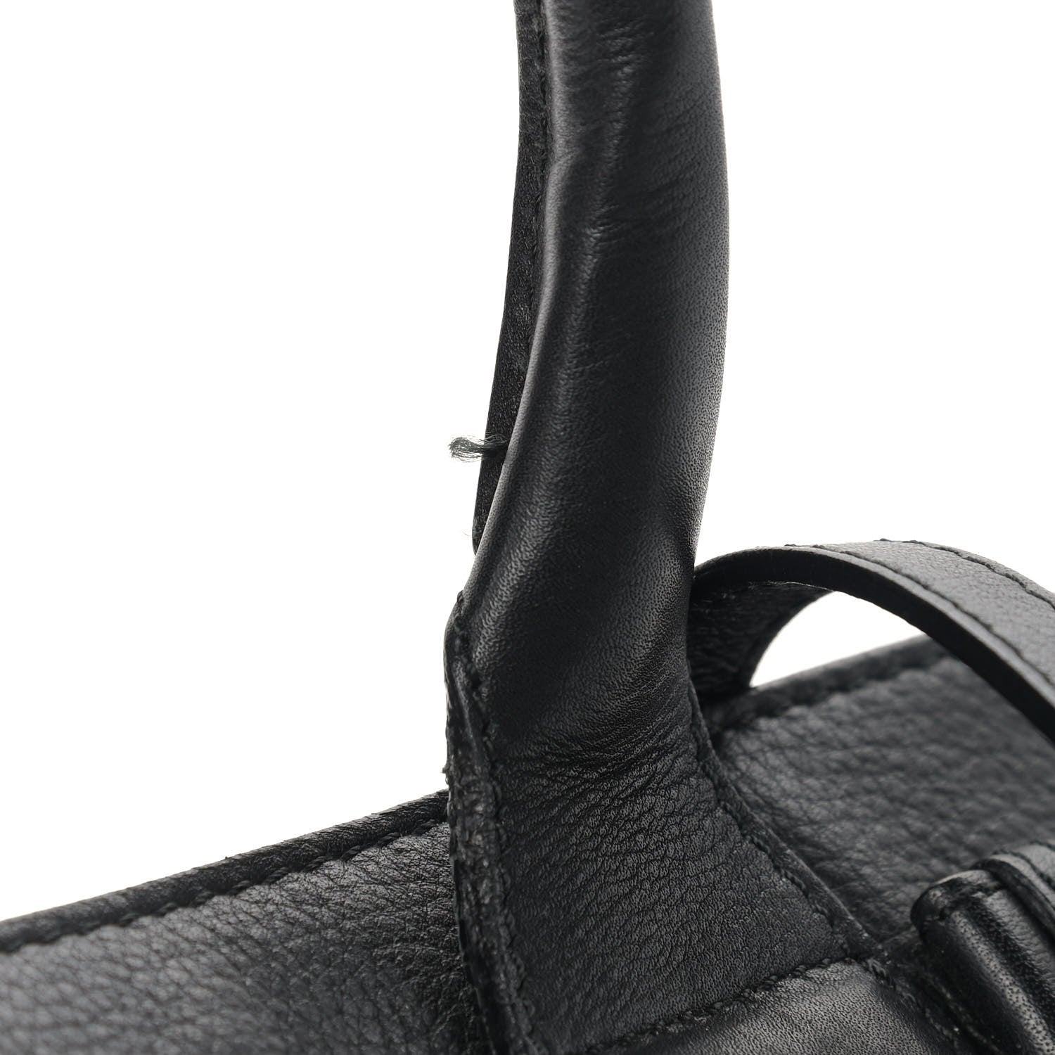 Burberry Grainy Calfskin House Check Small Banner Tote Black 15 of 15