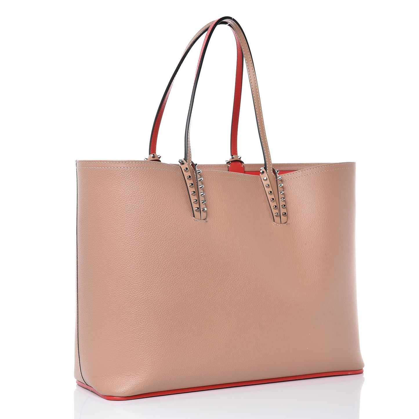 Calfskin Spikes East West Cabata Tote Nude
