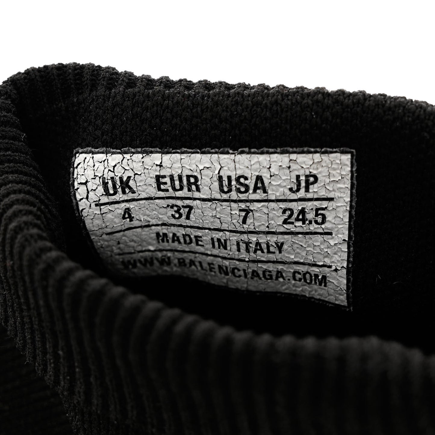 Neoprene Knit Womens Speed Sneakers 37 Black White
