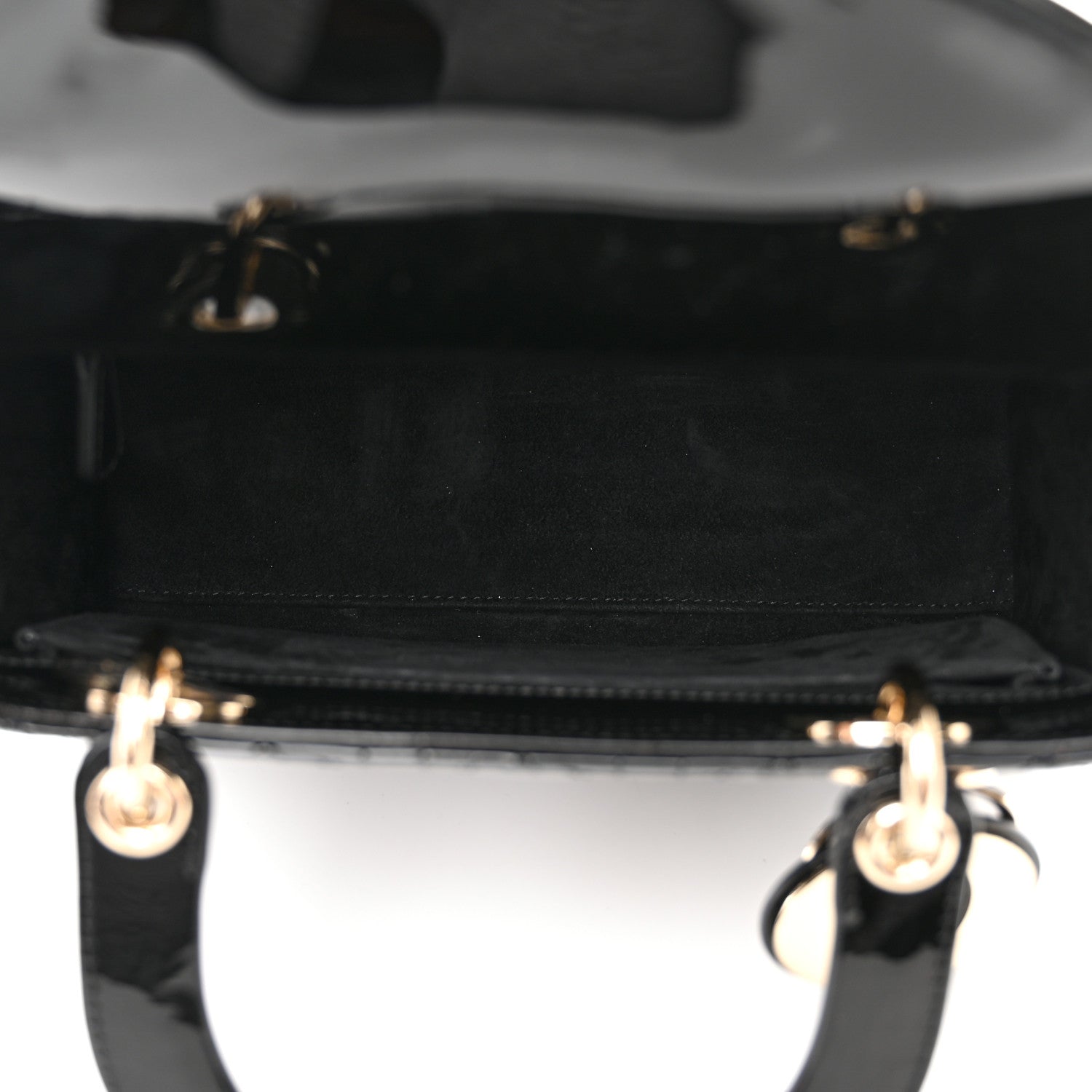 Christian Dior Patent Cannage Medium Lady Dior Black 5 of 9