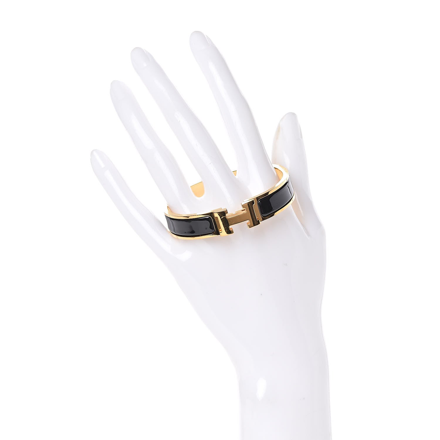 Hermes Enamel Narrow Clic Clac H Bracelet PM Black 2 of 6