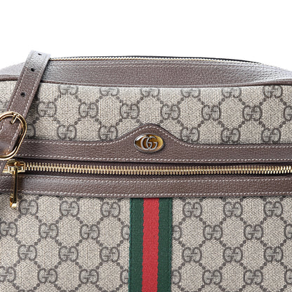 Gucci GG Supreme Monogram Web Small Ophidia Shoulder Bag Brown 7 of 9