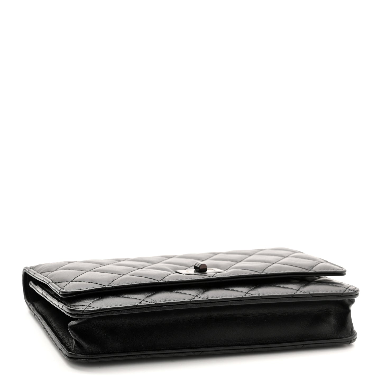 Aged Calfskin Quilted Reissue Wallet On Chain WOC So Black