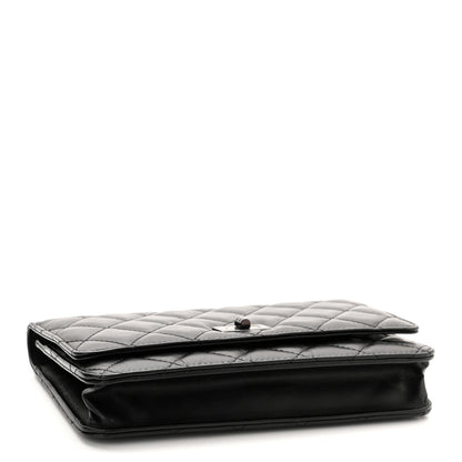 Chanel Aged Calfskin Quilted Reissue Wallet On Chain WOC So Black 4 of 11