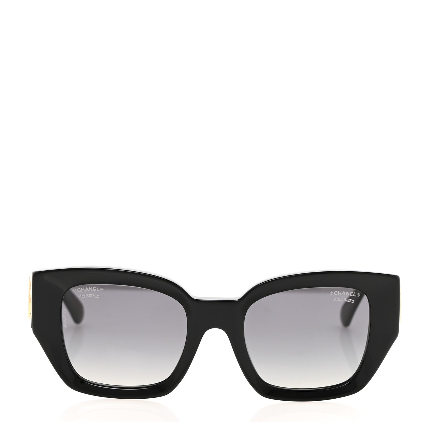 Acetate Polarized Square Sunglasses 5506 Black