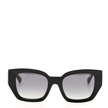 Chanel Acetate Polarized Square Sunglasses 5506 Black 2 of 8