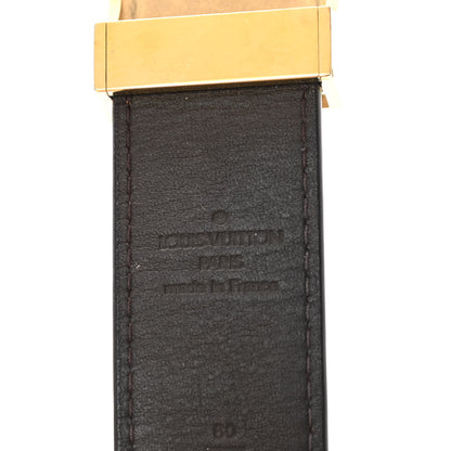 Louis Vuitton Damier Ebene LV Paris Buckle Belt 80 32 Gold 3 of 7
