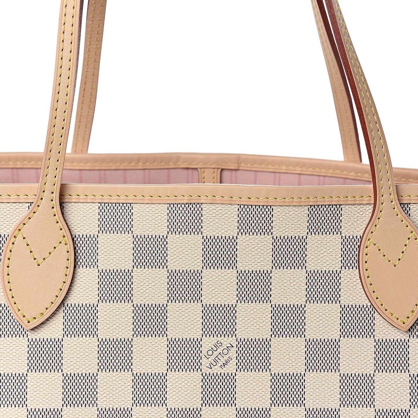 Damier Azur Neo Neverfull MM Rose Ballerine
